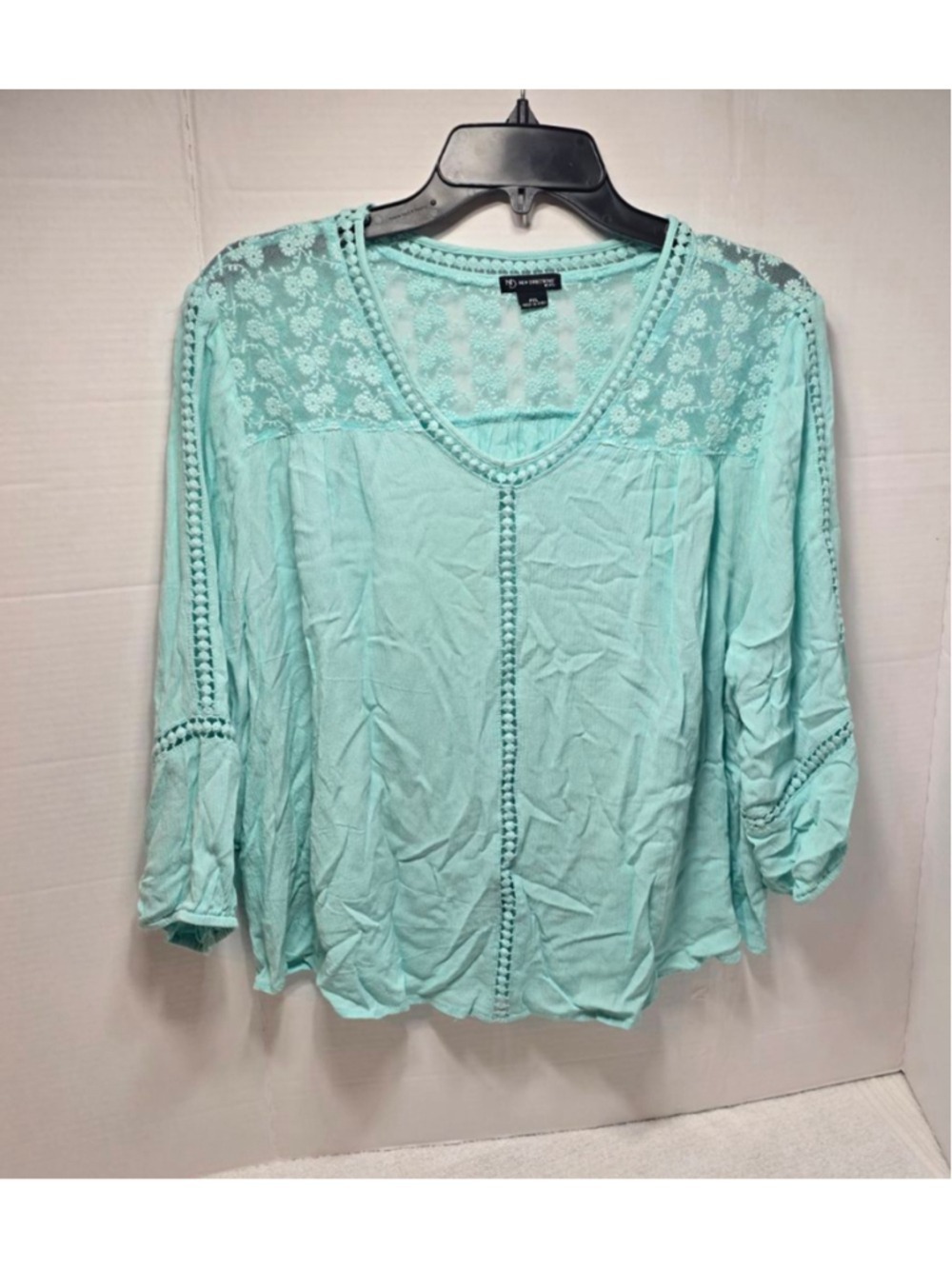 Women's New Directions Petite Blouse XLP Light Blue